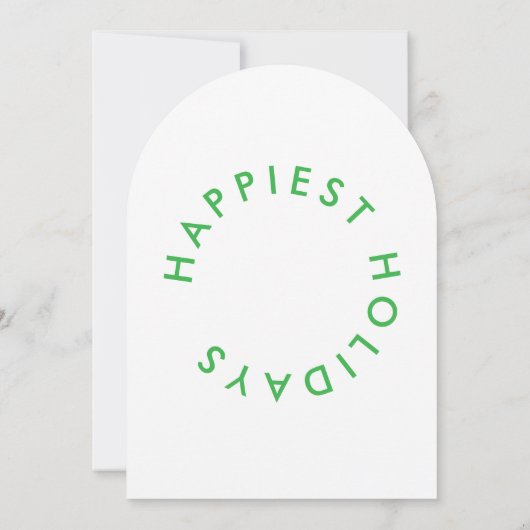 タイプモダン心地よいジョイ写真クリスマスアーチカード 招待状 (裏面)