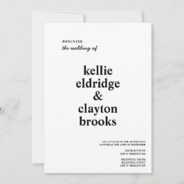 タイプモダン結婚式招待状 招待状