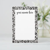 タイプライタパーソナライズされた鍵Notecards サンキューカード (スタンド正面)