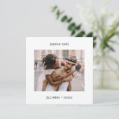 タイプライタフランスのー | Joyeux Noelクリスマスフォト シーズンカード (スタンド正面)