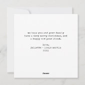 タイプライタフランスのー | Joyeux Noelクリスマスフォト シーズンカード (裏面)