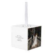 タイプライタミニマルー |とメリー写結婚した真 キューブオーナメント (裏面アングル)