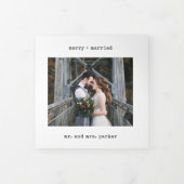 タイプライタミニマルー |とメリー写結婚した真 三つ折りクリスマスカード (カバー)