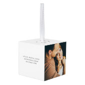 タイプライタミニマルー |とメリー明るい写数々の真 キューブオーナメント (裏面アングル)