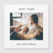 タイプライタミニマルー |クリスマスフォト磁気カード (正面)