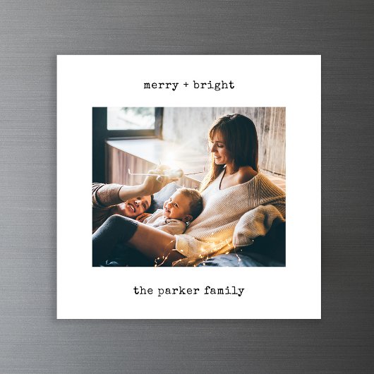 タイプライタミニマルー |クリスマスフォト磁気カード