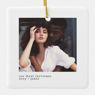 タイプライタミニマルー   Zazzleクリスマスオーナメント セラミックオーナメント