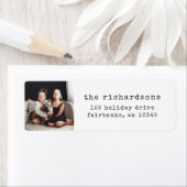 タイプライタモダンー |写真付き白黒 ラベル (インサイチュ)