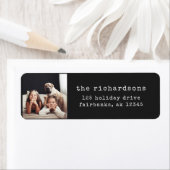 タイプライタモダンー |写真付き黒 ラベル (インサイチュ)