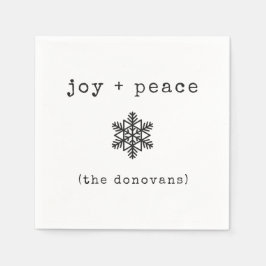 タイプライタモダンー | 白黒のクリスマス スタンダードカクテルナプキン