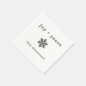 タイプライタモダンー | 白黒のクリスマス スタンダードカクテルナプキン (角)