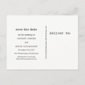 タイプライタモダンー | 3写真日付の保存 案内ポストカード (裏面)