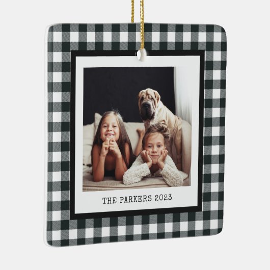 タイプライタモダンー | Black Ginghamの写真2枚 セラミックオーナメント (右)