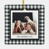 タイプライタモダンー | Black Ginghamの写真2枚 セラミックオーナメント (正面)