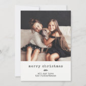 タイプライタモダンー | Holiday Photo on Black Gingham シーズンカード (正面)