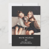 タイプライタモダンー | Holiday Photo on Black Gingham シーズンカード (正面)