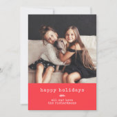 タイプライタモダンー Red Ginghamの休日の写真 シーズンカード (正面)