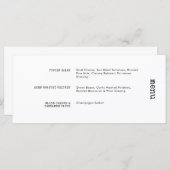 タイプライタユニーク白黒横書き結婚の メニュー (正面/裏面)