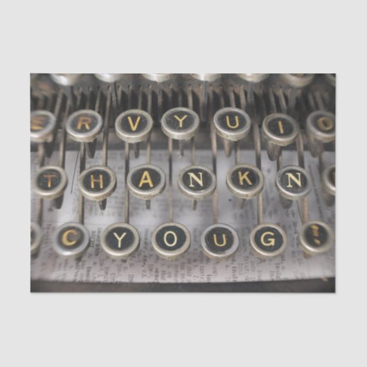 タイプライターありがとう 薄葉紙 (正面)