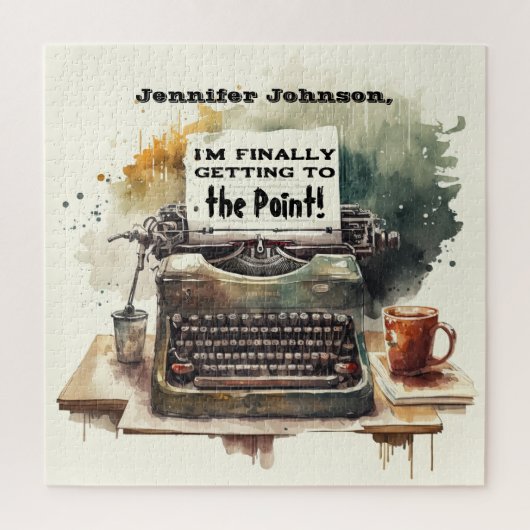 タイプライターおもしろいパズル ジグソーパズル (縦)