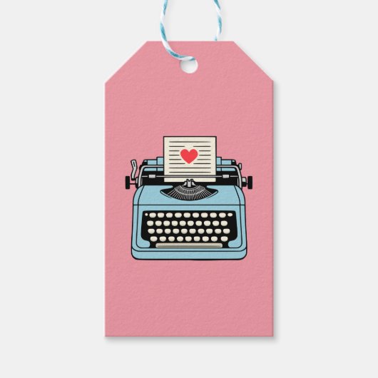 タイプライターが大好き ギフトタグ (正面)