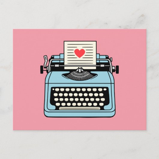 タイプライターが大好き シーズンポストカード (正面)