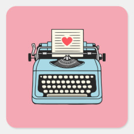 タイプライターが大好き スクエアシール