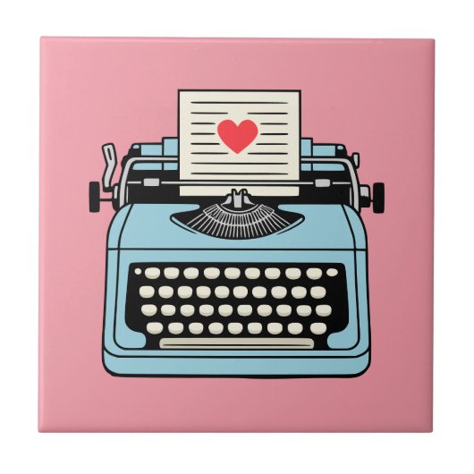 タイプライターが大好き タイル (正面)