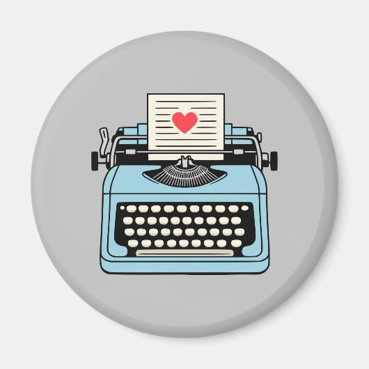 タイプライターが大好き マグネット (正面)