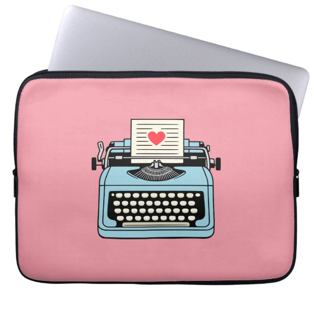 タイプライターが大好き ラップトップスリーブ (正面)