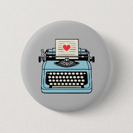 タイプライターが大好き 缶バッジ