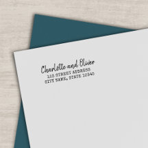 タイプライターとスクリプト名の組み合わせ差出人住所