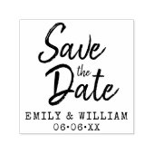 タイプライターとスクリプト日付の保存 セルフインキングスタンプ (デザイン)