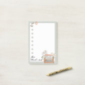 タイプライターとフラワーズ紙ポストイットノート ポストイット (デスク上)