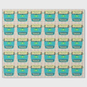 タイプライターのかわいいレトロのモダンでパーソナライズな文字 ラッピングペーパー (フラット)