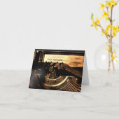 タイプライターのカスタムヴィンテージ カード (黄色い花)