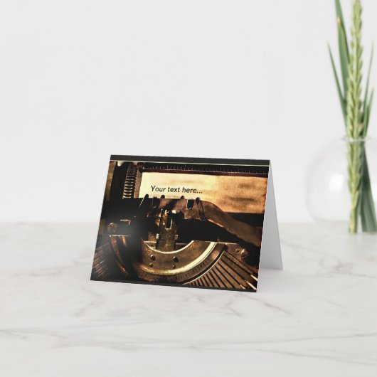 タイプライターのカスタムヴィンテージ カード (正面)