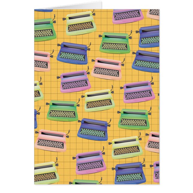 タイプライターのパターン漫画。 (正面)