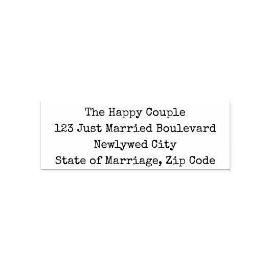 タイプライターのフォント差出人住所の自動手書きスタンプ セルフインキングスタンプ (デザイン)