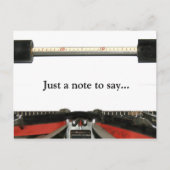 タイプライターのメモ ポストカード (正面)