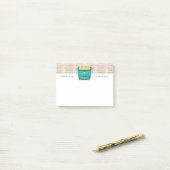 タイプライターのレトロの作家は|の名前をカスタムするを書きます ポストイット (デスク上)