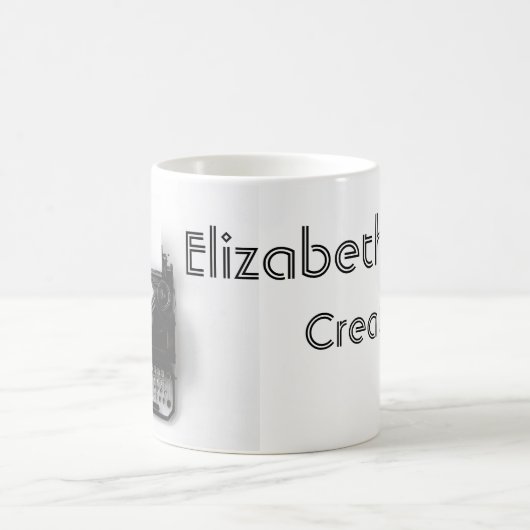 タイプライターの作家のブロガーのクリエイティブジュース コーヒーマグカップ (中央)