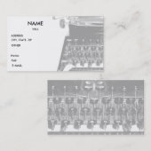 タイプライターの作家の作家の名刺 名刺 (正面/裏面)