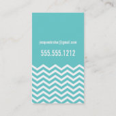 タイプライターの名刺のティール（緑がかった色） 名刺 (裏面)