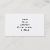 タイプライターの名刺 名刺 (裏面)