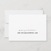 タイプライターの結婚式招待状RSVP 出欠カード (裏面)