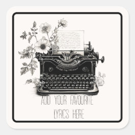 タイプライターの詩人tpdモダン art new esometic スクエアシール