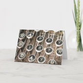 タイプライターの誕生日挨拶 カード (正面)