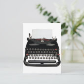 タイプライターの郵便はがき ポストカード (スタンド正面)