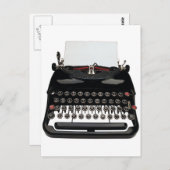 タイプライターの郵便はがき ポストカード (正面/裏面)